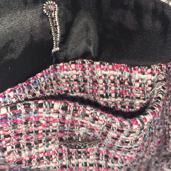 NWT Avec Les Filles Pink/White/Black Plaid Tweed Blazer SZ XL W 4 Pockets - Picture 5 of 11